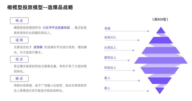 小紅書橄欖型投放模型